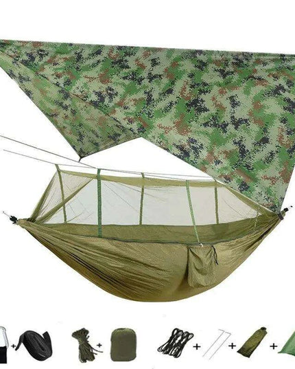 Ultimate Adventure Hammock: Weatherproof with Mosquito Net and Canopy Protection