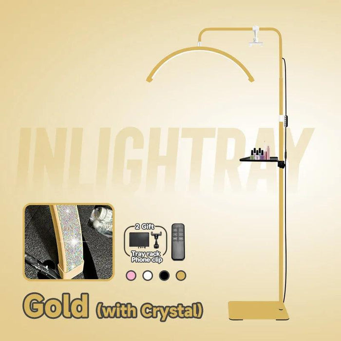 Professional LED Nail Salon Lamp with Remote Control and Built-in Metal Tray for Enhanced Beauty Treatments