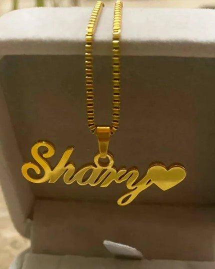 Personalized Unisex Stainless Steel Name Necklace with Chunky Chain