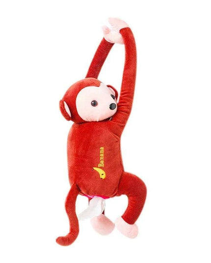 Monkey and Bunny Plush Tissue Box Cover - Ideal for Car and Home