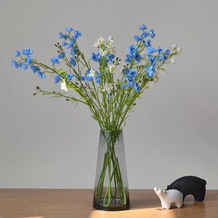 LINANUO 5pcs Luxury Violets Artificial Flowers - Moisturizing Latex De