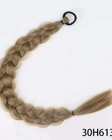 Chic Transformation: 24-Inch Long Twist Braid Ponytail Extensions for Effortless Elegance
