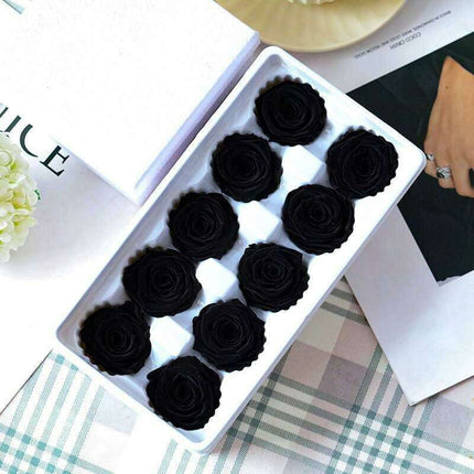 Eternal Blooms: Luxurious 10-Piece Preserved Rose Heads Collection