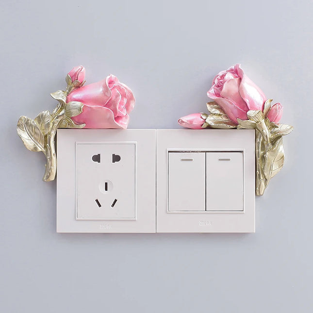 Nordic 3D Light Switch Cover Sticker – Decorative Socket Protector
