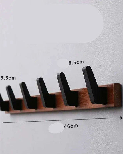 Stylish Solid Wood Wall-Mounted Coat Rack for Chic Home Organization