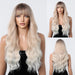 30-Inch Brown Wavy Synthetic Wig with Bangs - Perfect for Parties and Themed Events