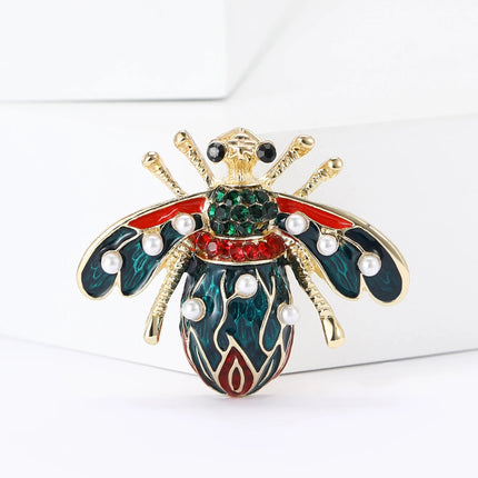Rhinestone Bee Brooch — Crystal Glass Insect Pin for Women & Men | Multiple Colours