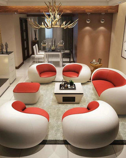 Sophisticated Italian Leather Modern Lounge Seating