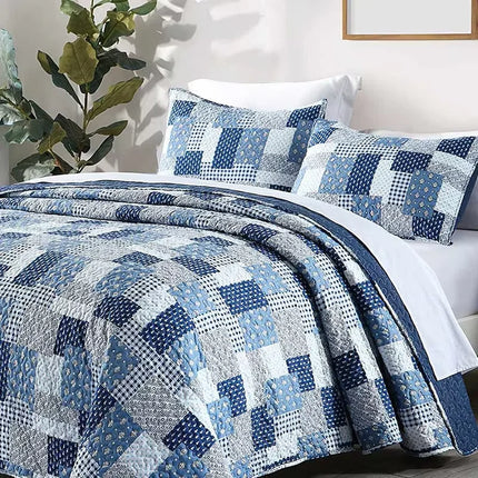 Charryarn Reversible Floral Quilt Bedding Set - Soft, Lightweight Micr
