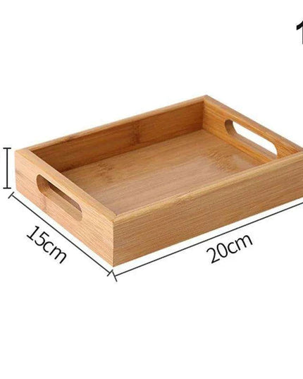 Sustainable Bamboo Rectangular Serving Tray for Tea, Fruits, and Desserts