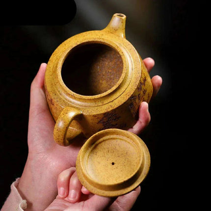 Artisan 270ml Yixing Purple Clay Dragon Bone Infuser Teapot - Traditional Tea Masterpiece