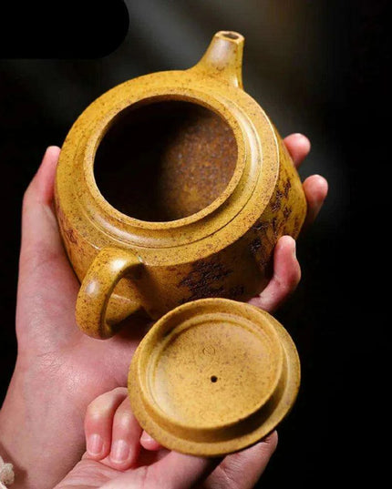 Artisan 270ml Yixing Purple Clay Dragon Bone Infuser Teapot - Traditional Tea Masterpiece