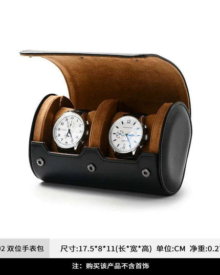 Elegant PU Leather Watch Storage Roll and Travel Organizer Set