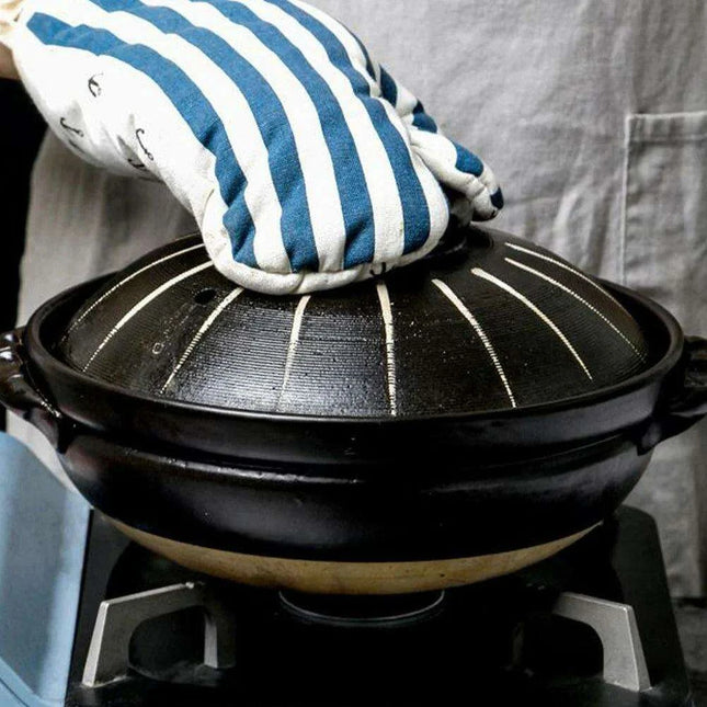 Elegant Japanese Ceramic Soup Pot - 2.6L Versatile Stovetop Cookware