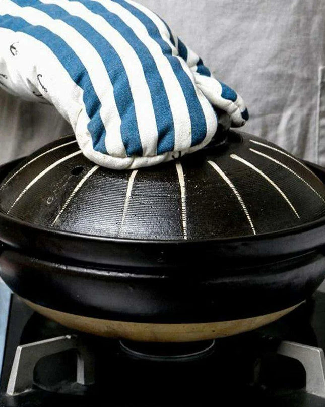 Elegant Japanese Ceramic Soup Pot - 2.6L Versatile Stovetop Cookware