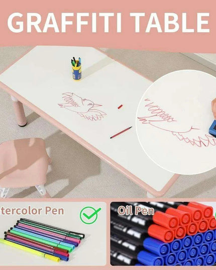 Vibrant Adjustable Kids Table and Chair Set - Perfect for Playrooms and Learning Environments