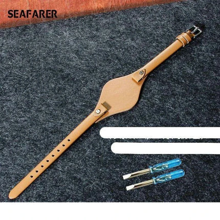 Elegant Cowhide Leather Watch Straps with Rose Steel Buckle - A Luxurious Women's Accessory