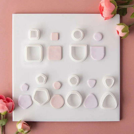 Geometric Elegance Polymer Clay Cutting Tools - Essential for Creative Makers