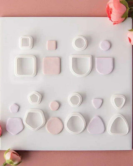 Geometric Elegance Polymer Clay Cutting Tools - Essential for Creative Makers