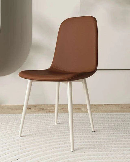 Chic White Leather Dining Chair for Upscale Aesthetics