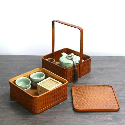 Sustainable Bamboo Tea and Snack Storage Set - The Ideal Eco-Friendly Gift