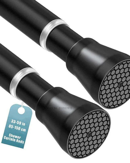 Adjustable 18' to 28' Stainless Steel Tension Shower Rod - No Drilling, Non-Slip, Rust-Free for Bathroom and Kitchen