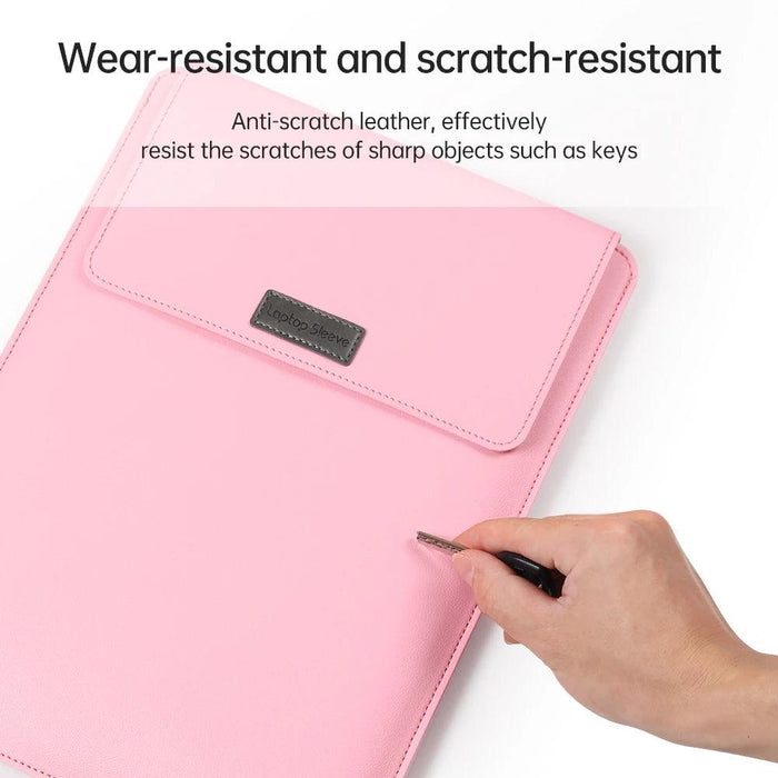 Elegant 13-inch PU Leather MacBook Air Pro Sleeve Set with Medium Bag & Cable Organizers