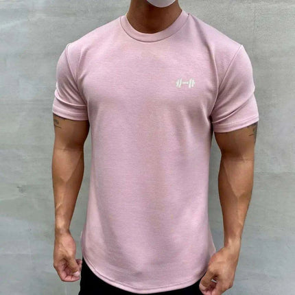 Men's Summer Slim Fit Muscle Tee - Ultra-Soft Cotton Blend Short Sleeve T-Shirt for Gym & Everyday Wear
