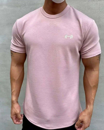 Men's Summer Slim Fit Muscle Tee - Ultra-Soft Cotton Blend Short Sleeve T-Shirt for Gym & Everyday Wear