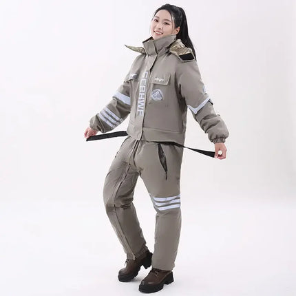 Global Blooming Winter Windproof Motorcycle Suit - Thick Graphene Line