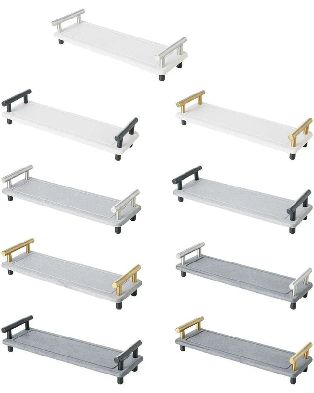 Quick Dry Stainless Steel Bathroom Sink Organizer with Soap and Sponge Holder