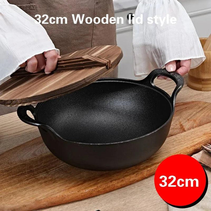 Traditional Asian Cast Iron Cooking Pot - Enhance Your Culinary Journey
