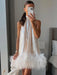 Sleeveless Sequined Mini Dress with Sparkling Hem - Night Gown Vestidos