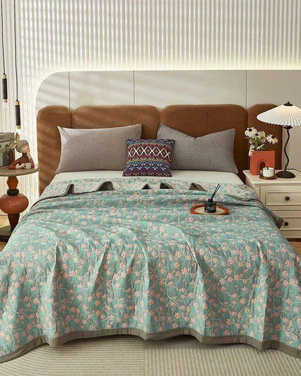 Dreamy Cotton Jacquard Blanket Set - Perfect All-Season Comfort and Style