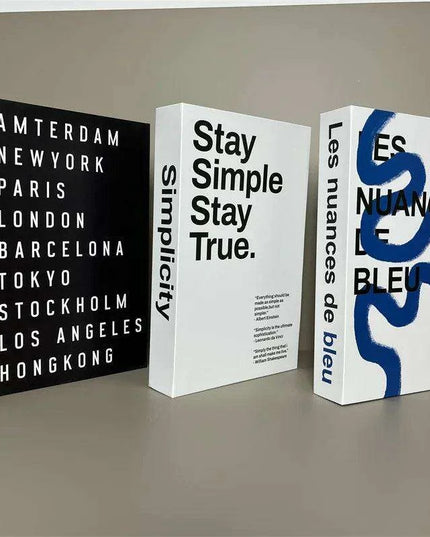 Elegant 3-Piece Decorative Faux Book Set for Home Décor