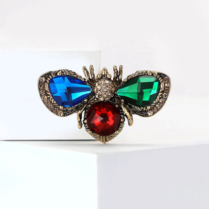 Rhinestone Bee Brooch — Crystal Glass Insect Pin for Women & Men | Multiple Colours