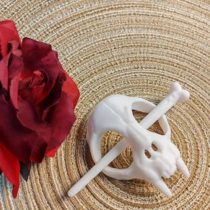 Velishy Gothic Ghost Skull Hair Sticks - Halloween Hairpin Accessories