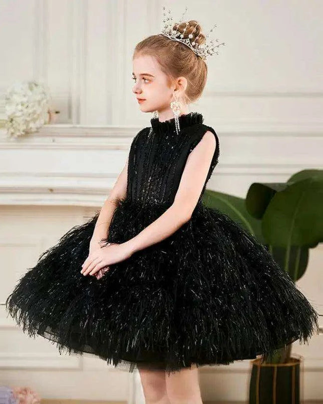Fairy Tale Sequin and Feather Princess Dress for Girls