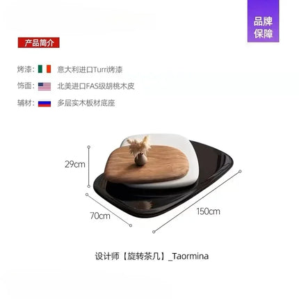 Curated Comfort Villa Rotating Coffee Table - Minimalist Floating Desi