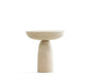 Sleek Grey Marble Nesting Coffee Table with Stylish Black Travertine Base for Contemporary Spaces