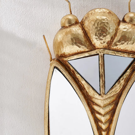 Shop1104558825 Golden Cicada Pendant - Elegant Resin Mirror Finish, Ho