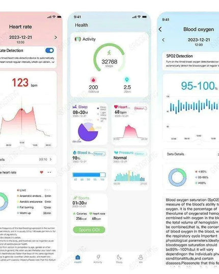 Advanced QRing Health & Fitness Monitor Ring - Comprehensive Heart Rate, Oxygen, Sleep & Activity Tracking