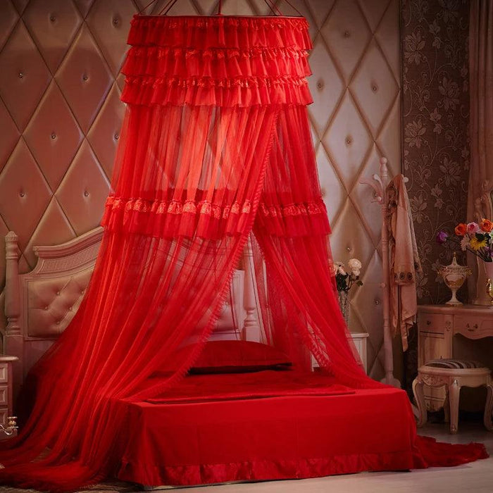 Whimsical Lace Dream Canopy for Queen and King Size Beds