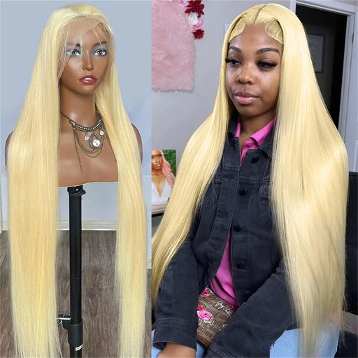 Radiant Honey Blonde Brazilian Human Hair Wig with HD Lace Frontal - Luxurious Honey Blonde Human Hair Wig
