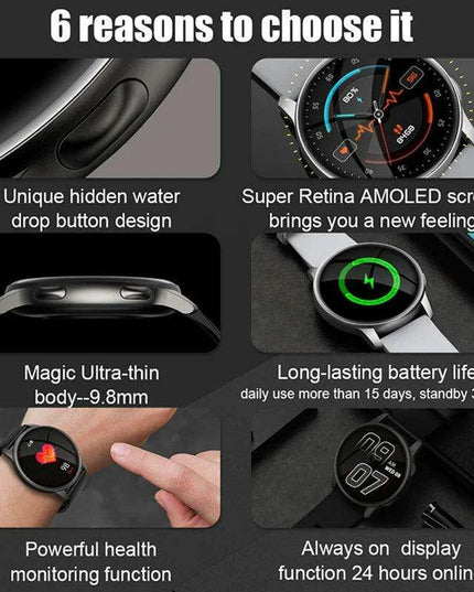 Stylish Women's Fitness Smartwatch with Multi-Function Features and Health Monitoring