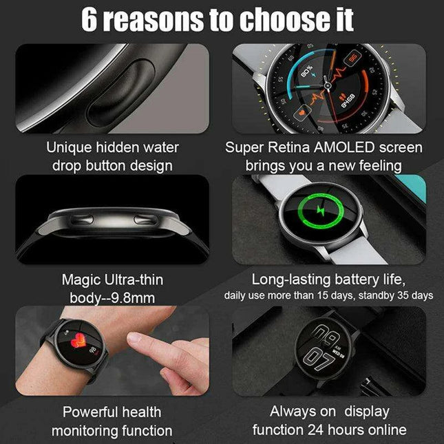 Stylish Women's Fitness Smartwatch with Multi-Function Features and Health Monitoring