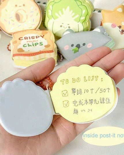 Whimsical Mini Notebook Set with Fun Sticky Tabs & Cute Note Adhesives