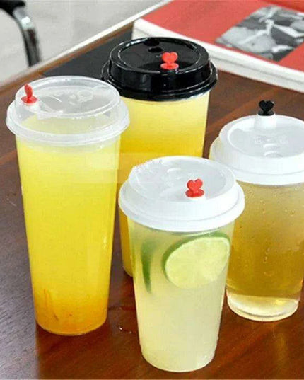 Clear Plastic Dessert Cups with Lids - 100-Count for Smoothies and Iced Beverages