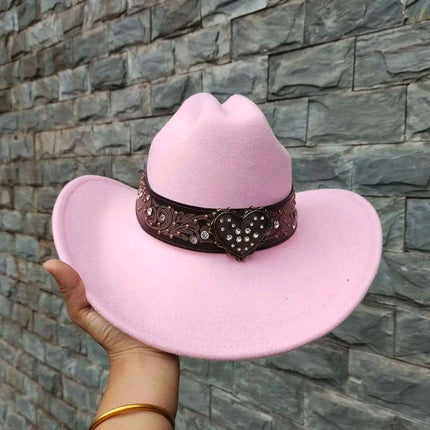 Classic Waterproof Cowboy Hat with Unique Cowhead Detail - Trendy Straw Sun Protection Accessory