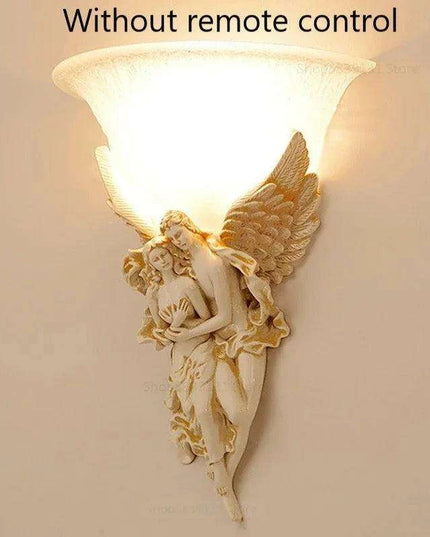 Whimsical Nordic Angel Resin Wall Lights - Unique LED Decor for Indoor Spaces